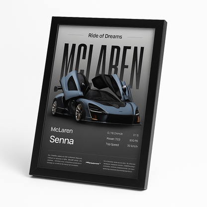 McLaren Senna Supercar Wall Frame – Premium Gloss Print