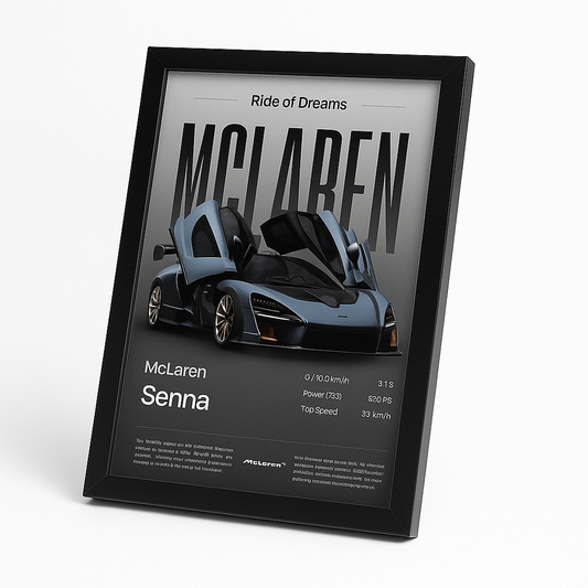 McLaren Senna Supercar Wall Frame – Premium Gloss Print