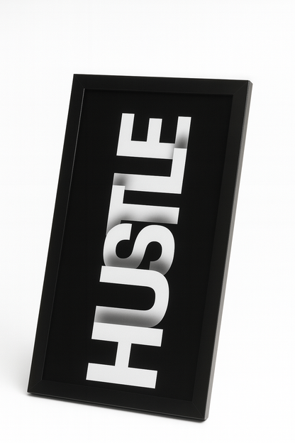 Hustle Hard – Motivational Wall Frame