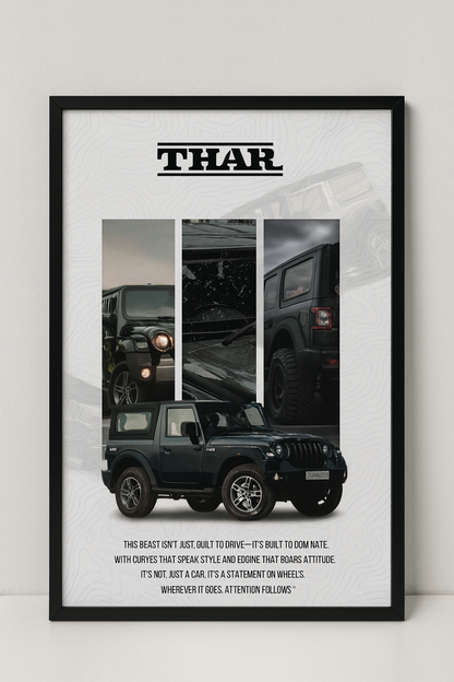 Mahindra Thar Off-Road Wall Frame