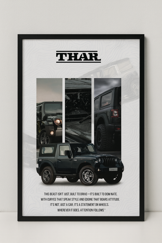 Mahindra Thar Off-Road Wall Frame