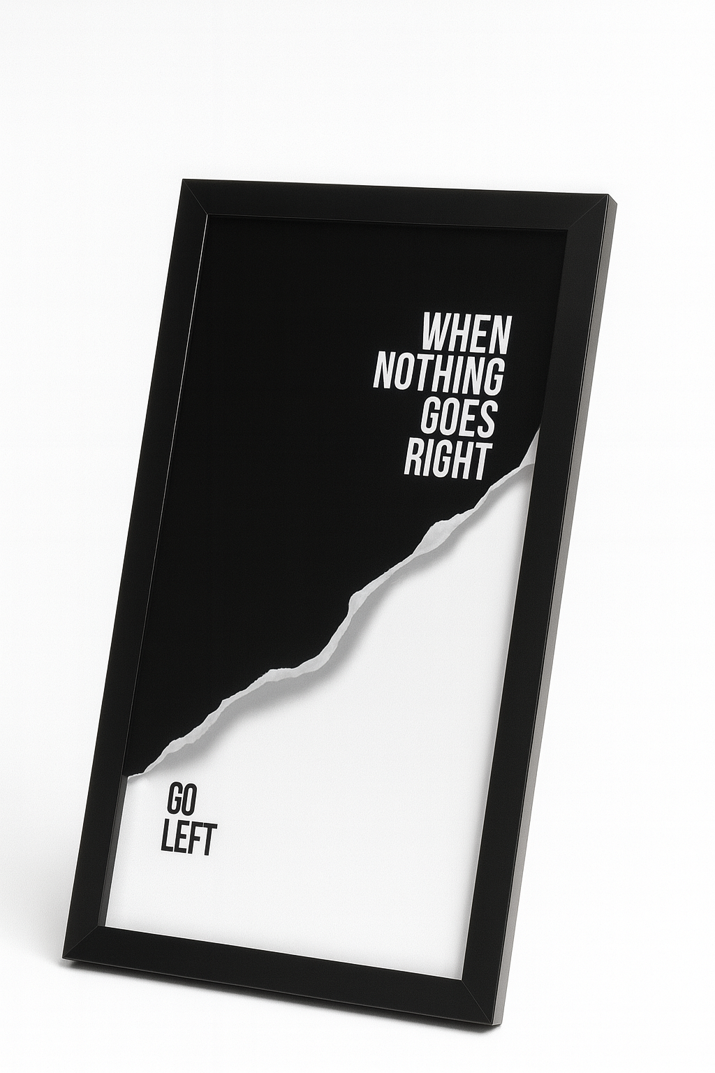 Go left – Motivational Wall Frame