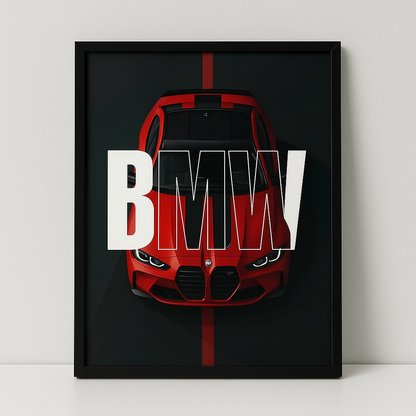 BMW Sports Car Wall Frame