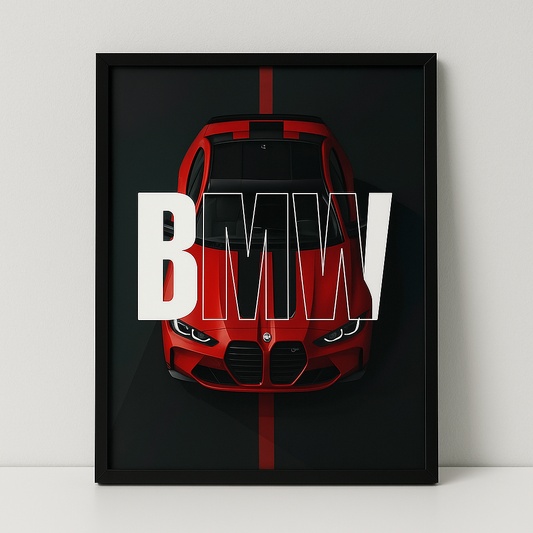 BMW Sports Car Wall Frame