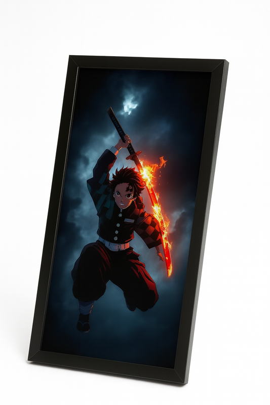 Flame Blade Warrior Art Frame