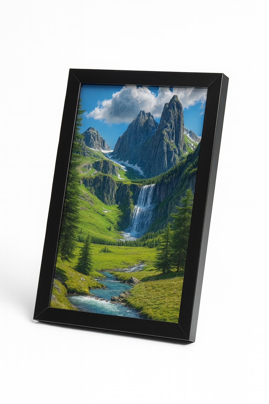 Nature Waterfall Valley Wall Frame 🌊⛰️