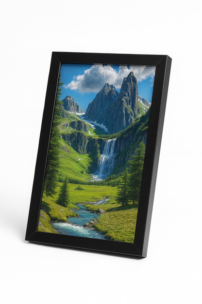 Nature Waterfall Valley Wall Frame 🌊⛰️