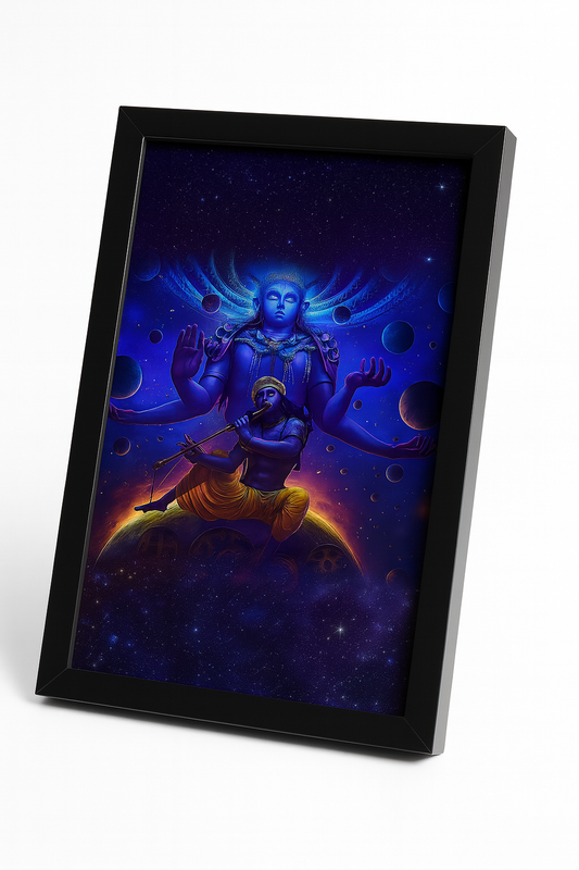 Religious Cosmic Krishna Under Universe