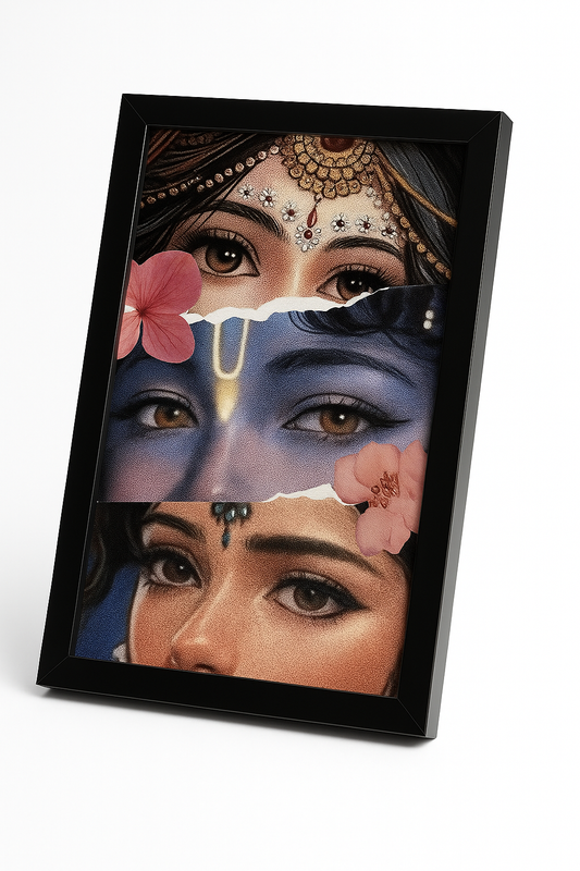 Religious Divine Eyes of RadhaKrishn