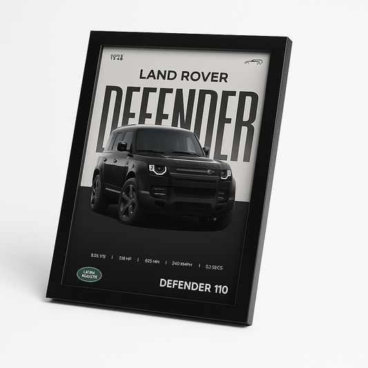 Land Rover Defender 110 Wall Frame – Premium Matte Print